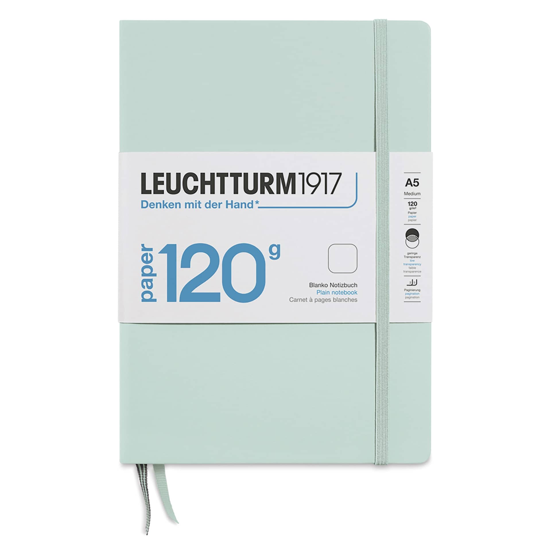 Leuchtturm1917 Edition 120G Notebook - Mint, 5-3/4" x 8-1/4", Blank