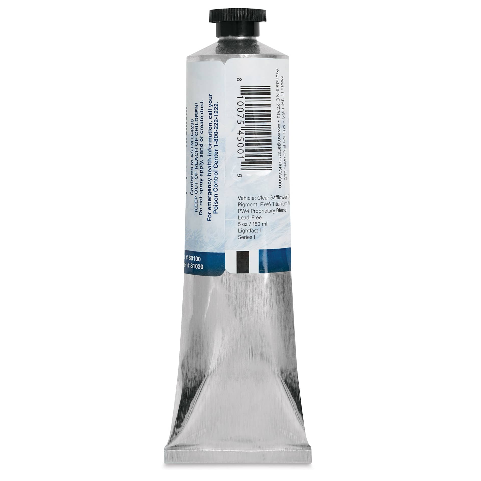 Great White Artist Oil Paint - White, 150 ml Tube back Great White Artist Oil Paint - White, 150 ml Tube back