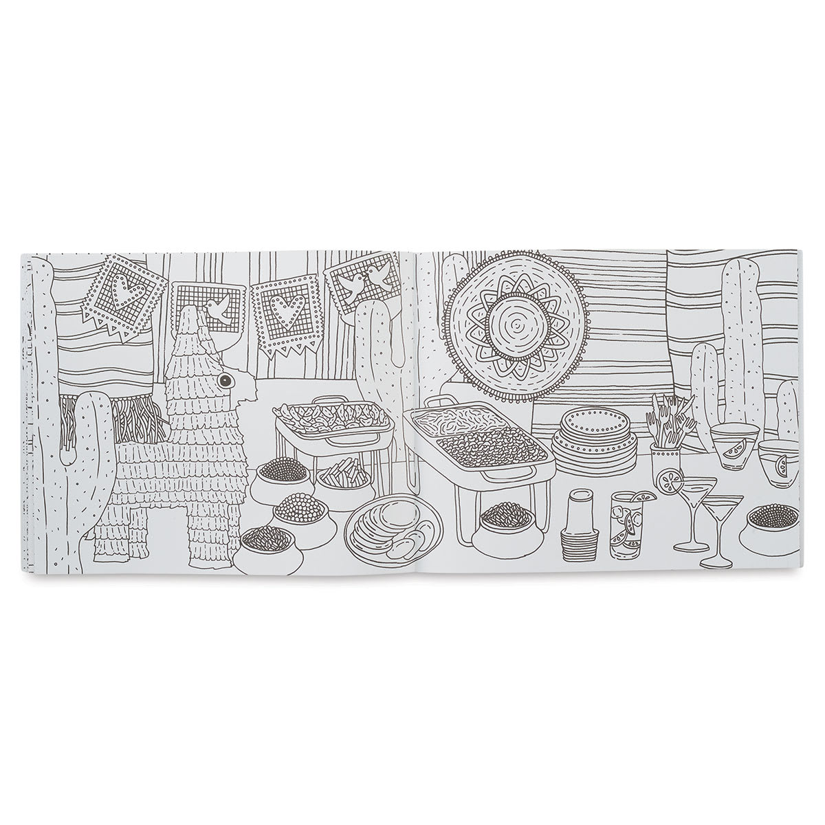 Pies, Fries, and Ice Cream: A Delicious Coloring Book for Food Lovers - Buffet spread of dishes Pies, Fries, and Ice Cream: A Delicious Coloring Book for Food Lovers - Buffet spread of dishes