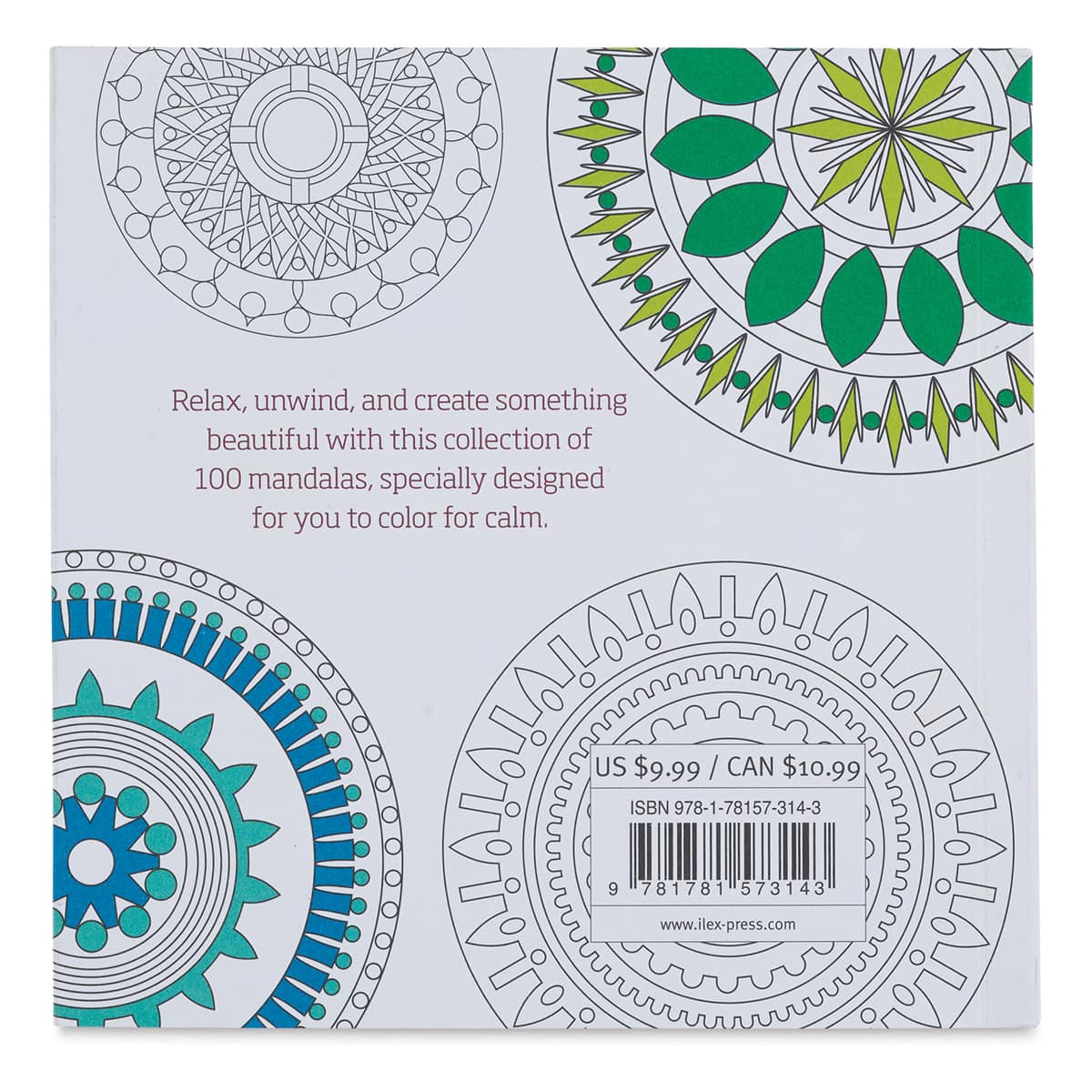 The Little Book of Coloring for Calm, Back Cover