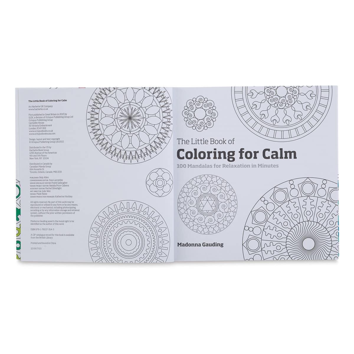 The Little Book of Coloring for Calm, inside book
