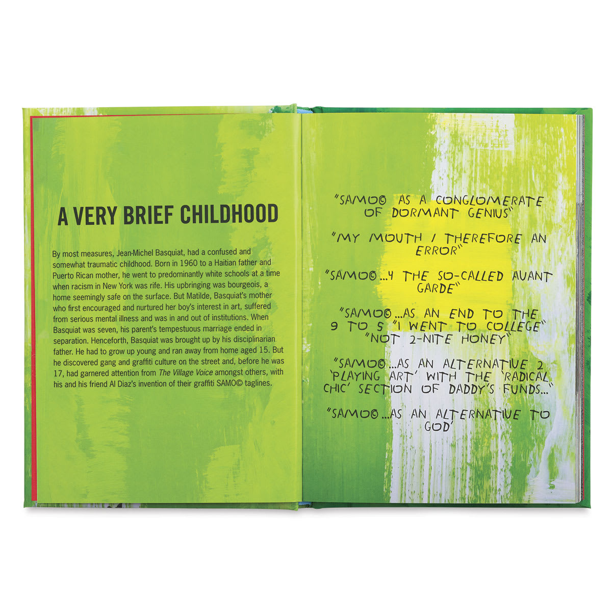 Desperately Seeking Basquiat - Spread discussing his childhood

