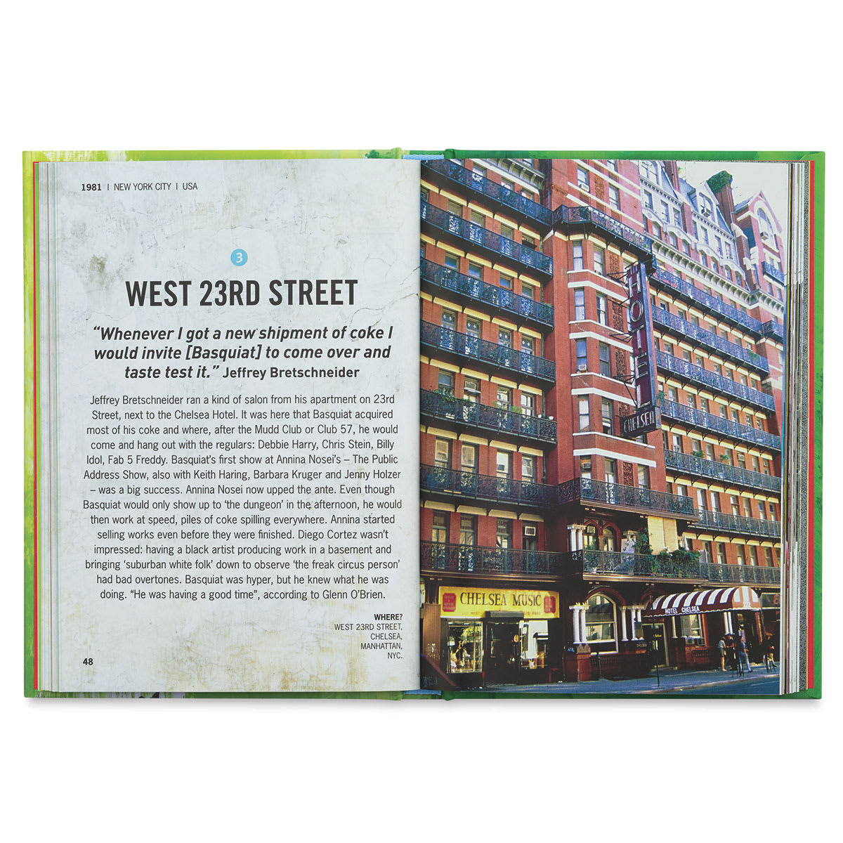 Desperately Seeking Basquiat - Spread showing West 23d Street in New York City
