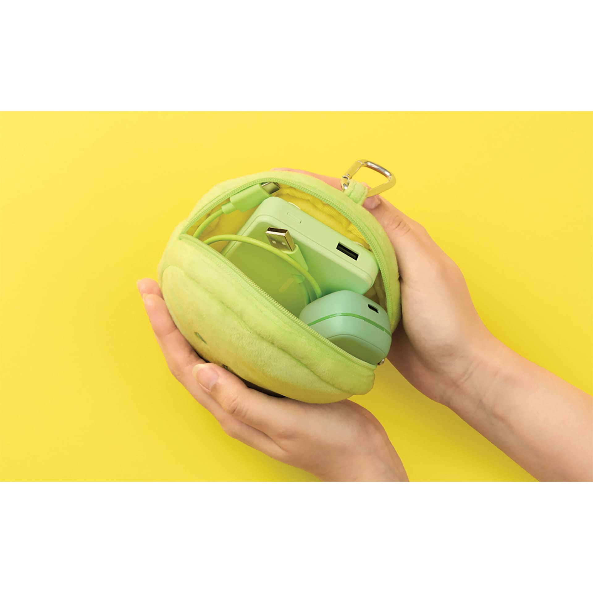 Smiski Cushion Pouch, open with supplies (not included)