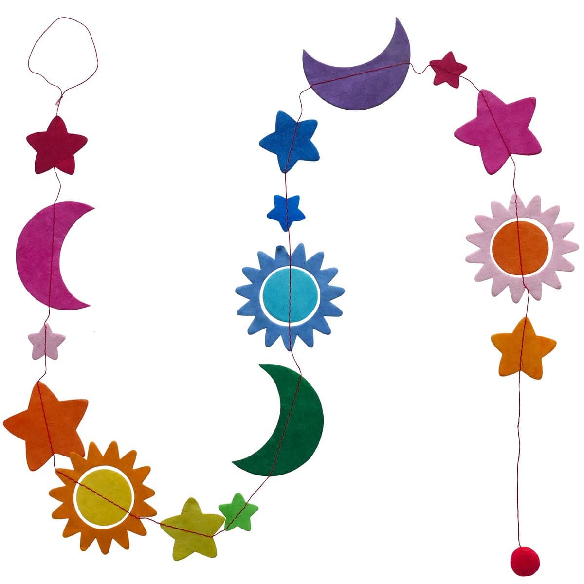 Handmade Garlands Celestial Stars/Moon/Sun - 4.9 ft.