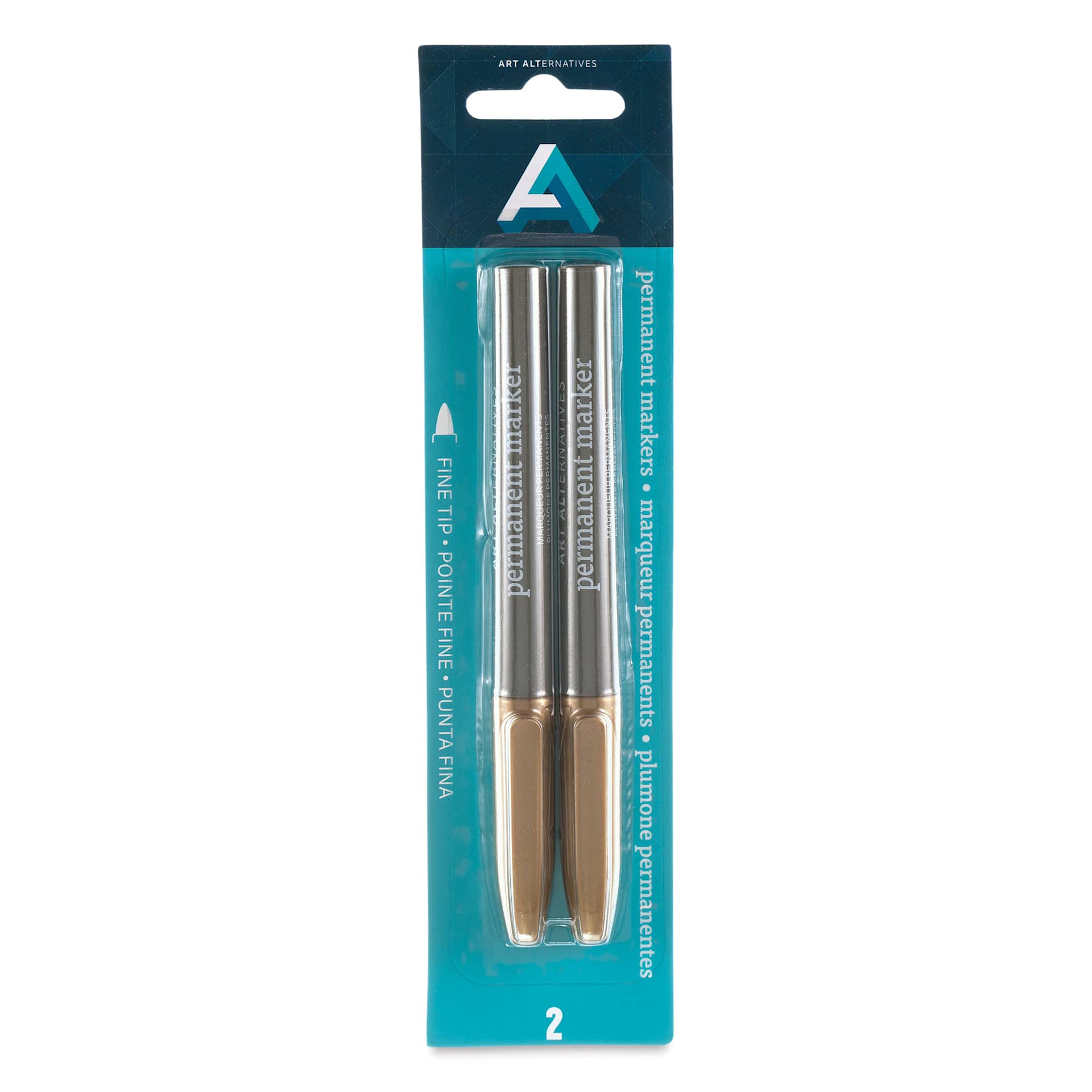 Permanent Marker Set Gold - Fine Tip, 2/Pkg.