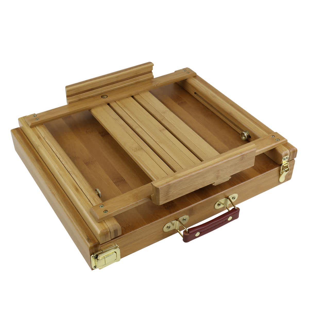 Art Alternatives Ravenna Table Sketchbox Easel - Bamboo, closed for transport