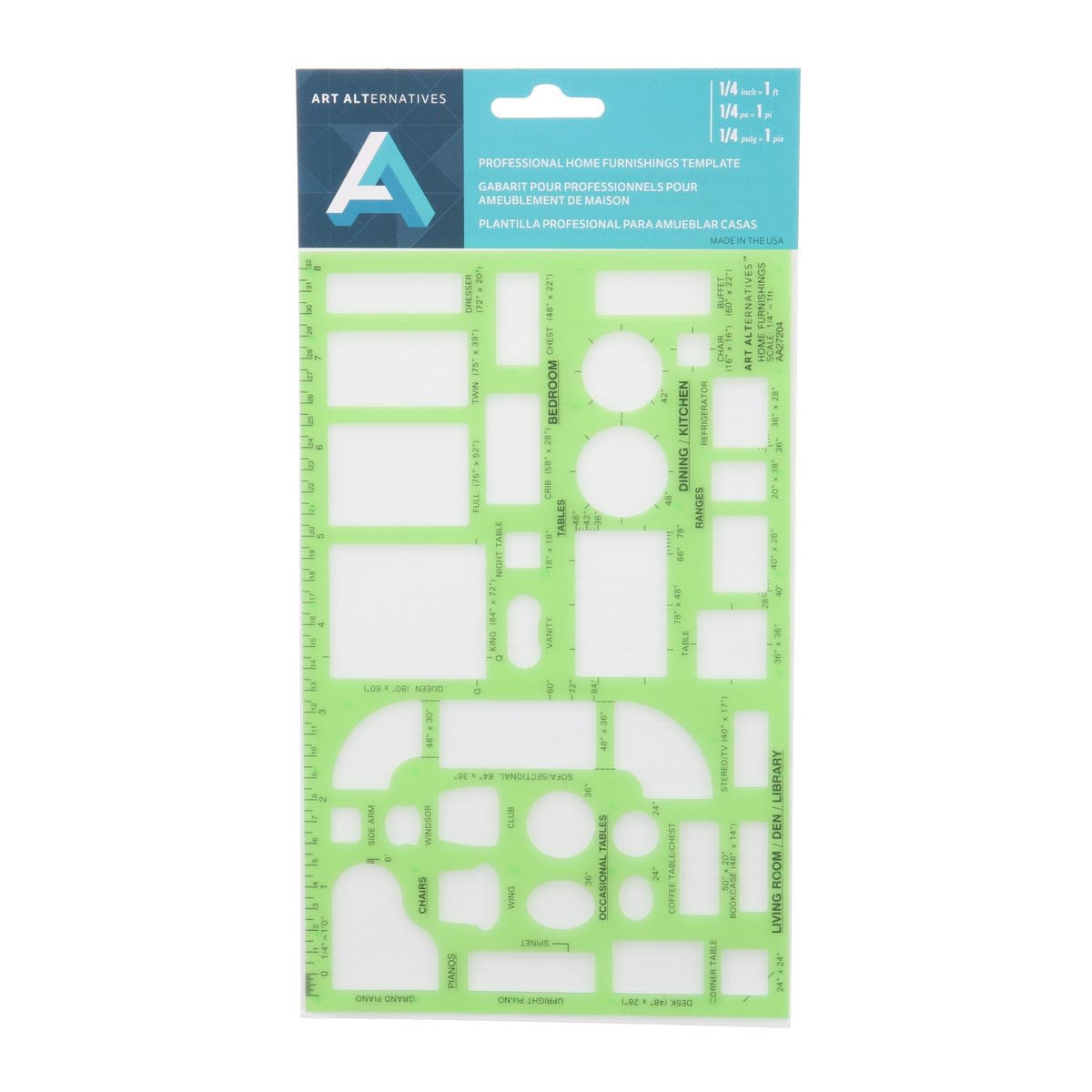 Art Alternatives Professional Home Furnishings Template, 1/4"