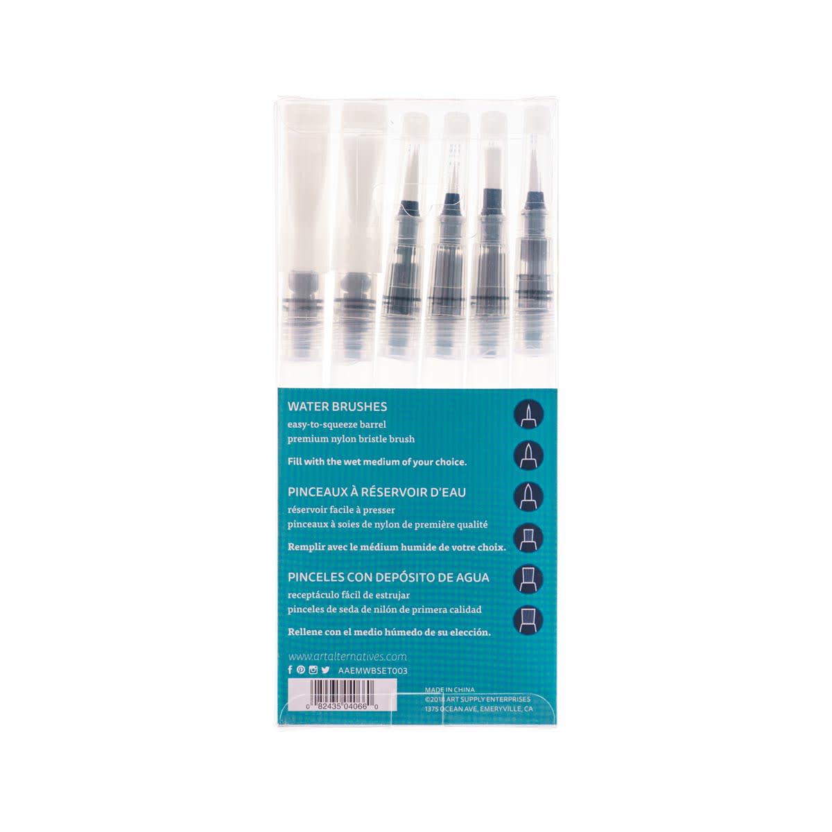 Art Alternatives Water Brushes, Set of 6
