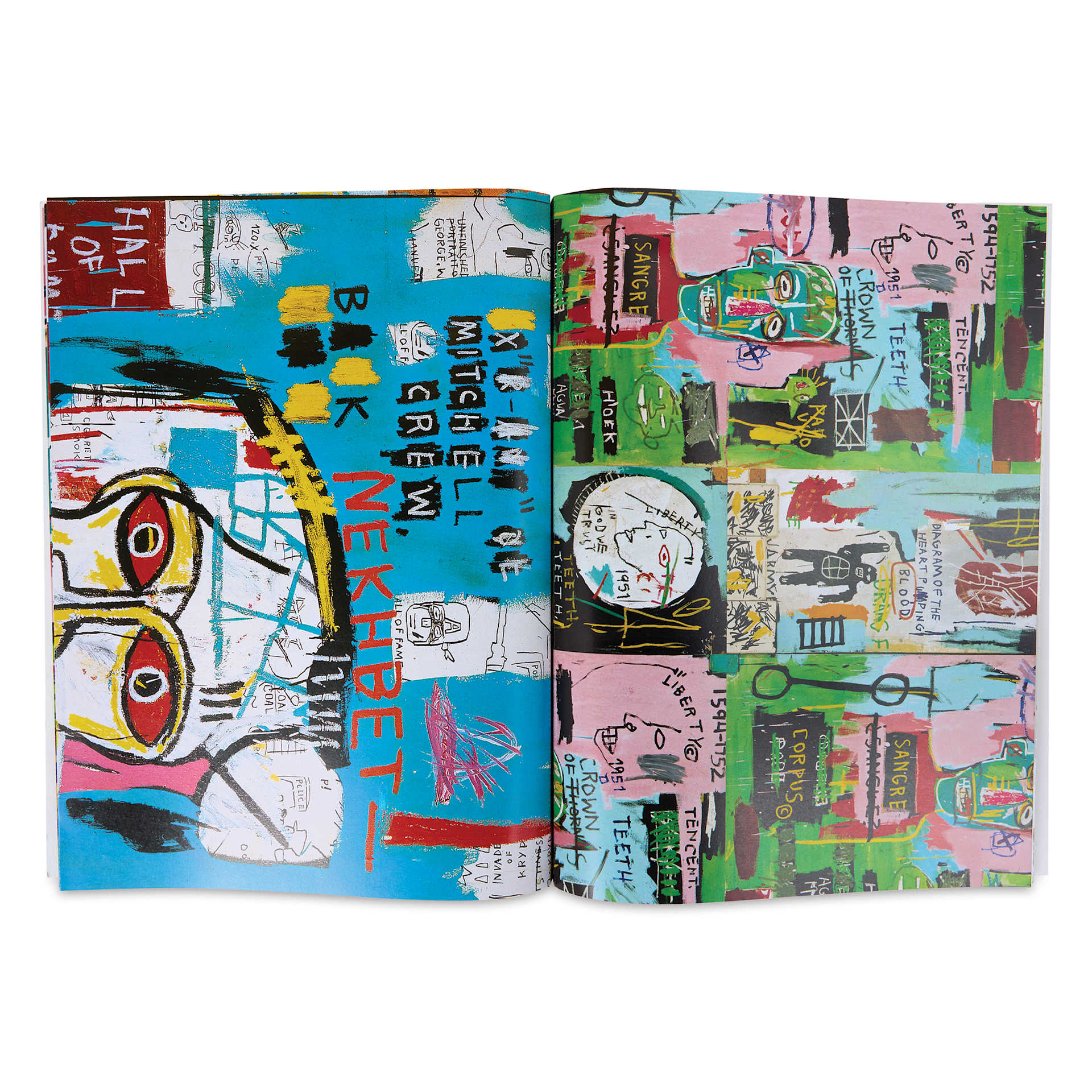 Basquiat Wrapping Paper Book, skull sheet