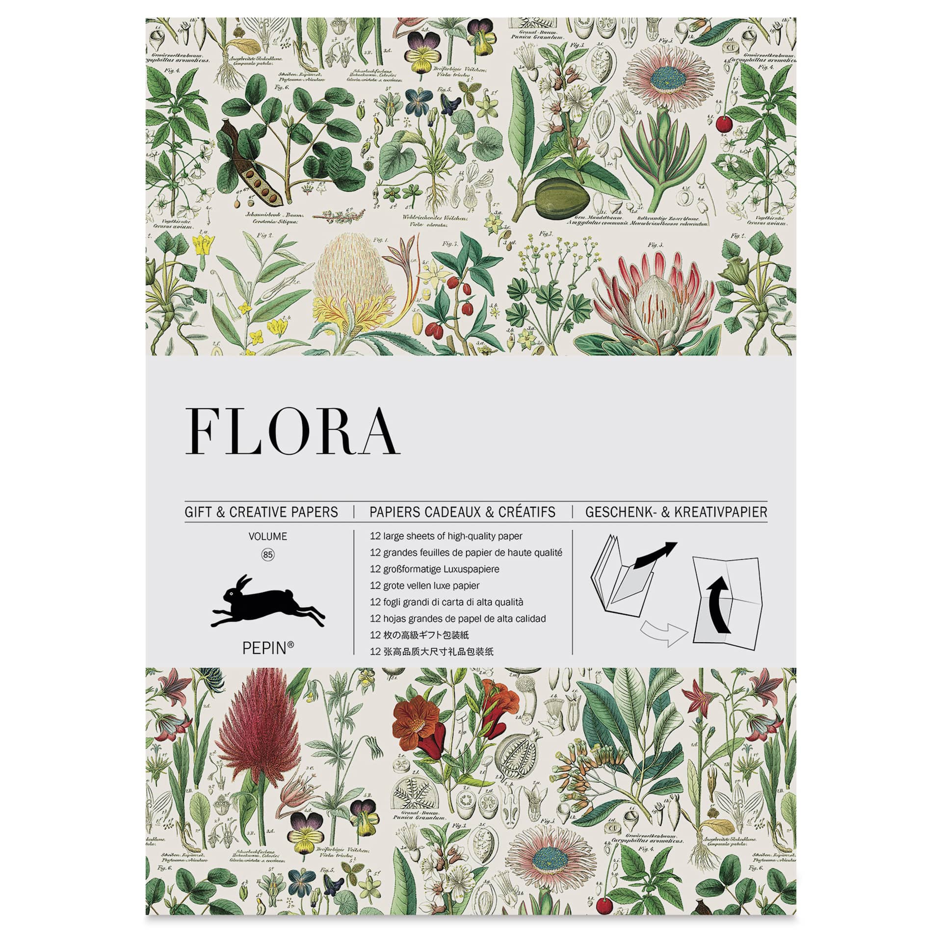 Pepin Press Creative Paper Book - Flora, front of packaging