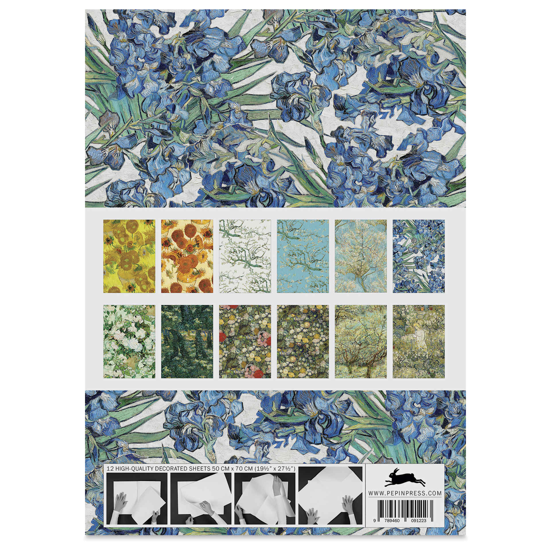Pepin Press Creative Paper Book - Van Gogh, back of packaging