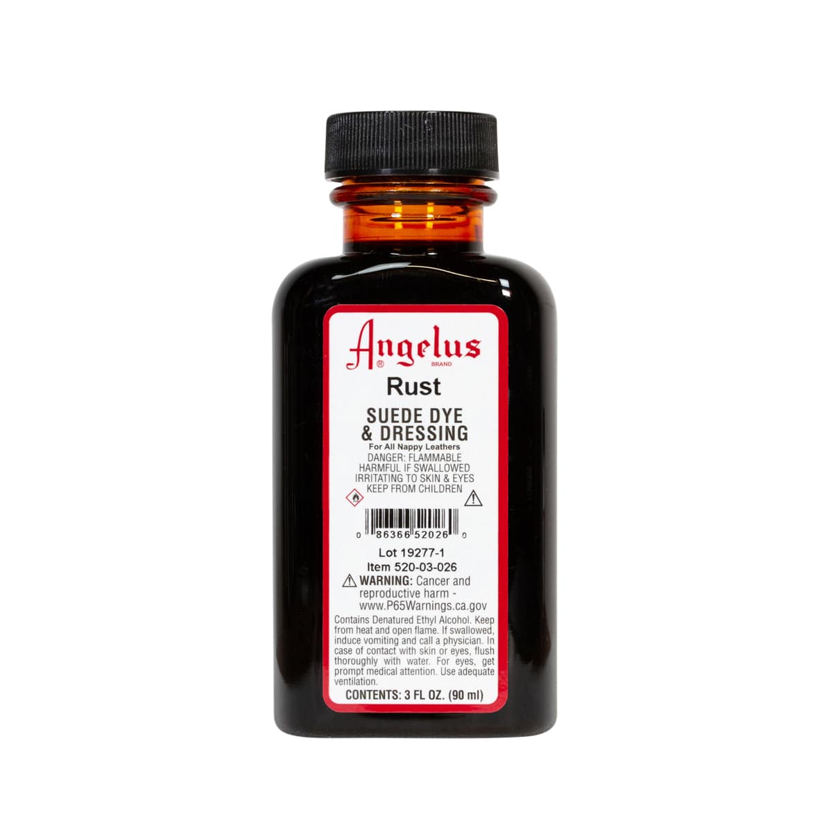Angelus Suede Dyes Rust - 3 oz. Dauber Bottle