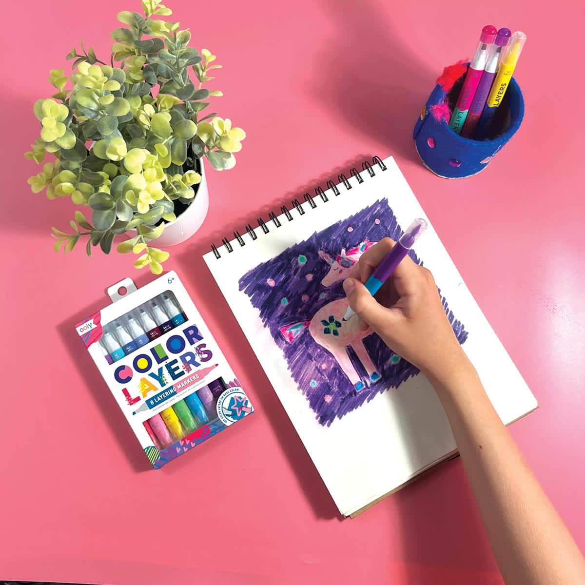 Color Layers Marker Set Double-Ended 8-Marker Set