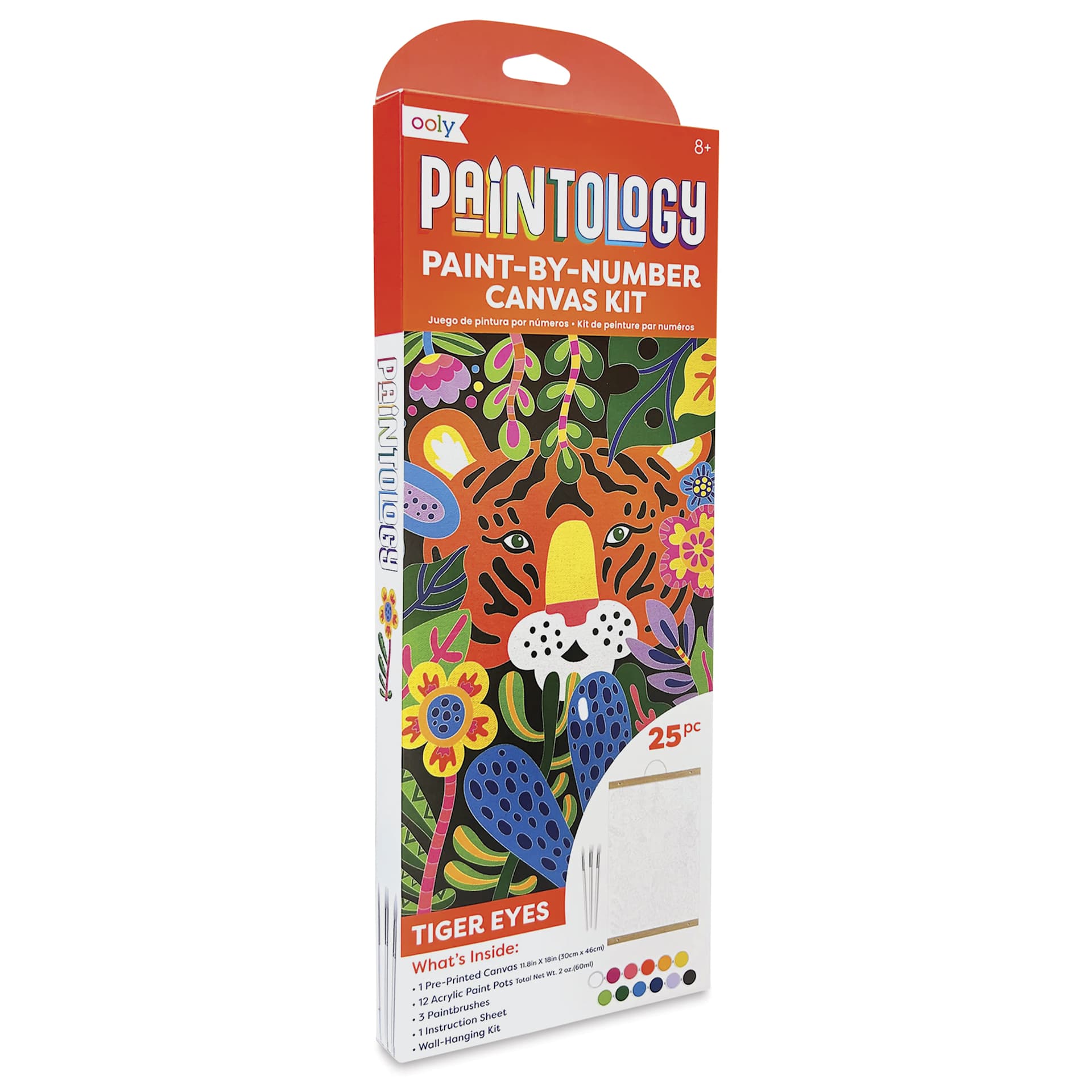 Ooly Paintology Paint-By-Number Canvas Kit - Tiger Eyes