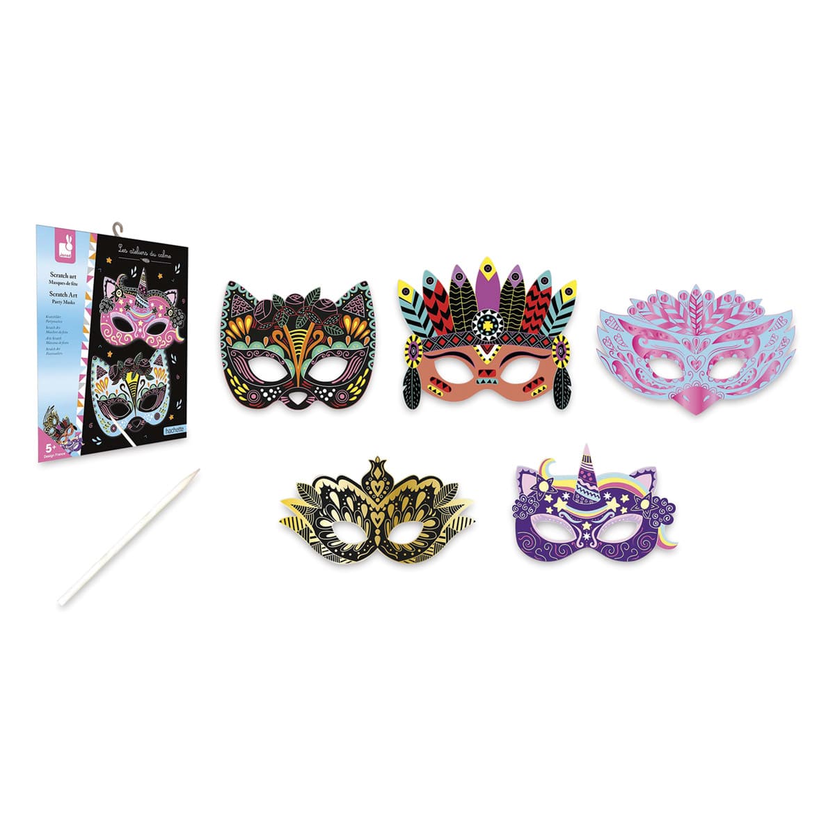 Party Masks Scratch Art Kit (out of packaging)