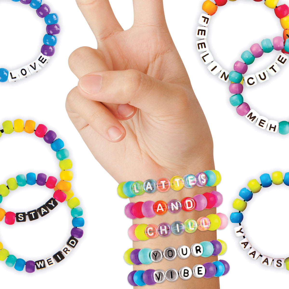 Fashion Angels 2000+ Rainbow Beads Super Set (completed bracelets)
