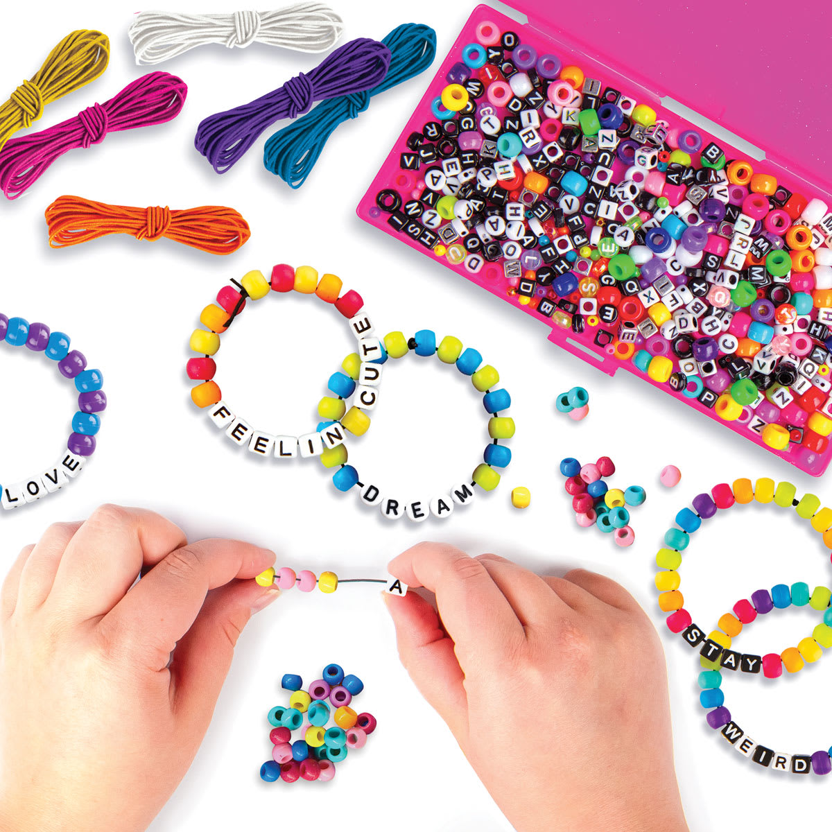 Fashion Angels 2000+ Rainbow Beads Super Set (beads, elastic cords and bracelets)