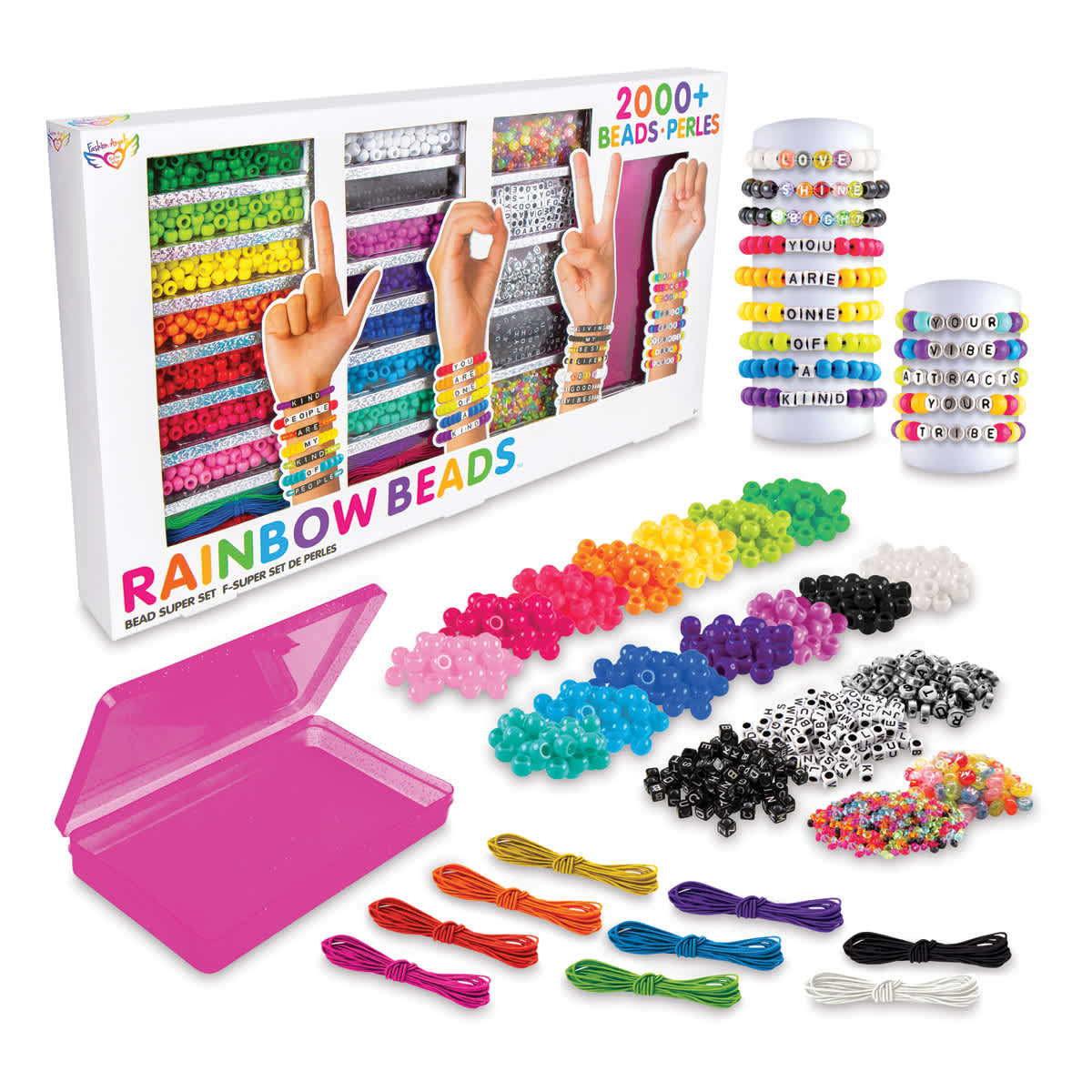 Fashion Angels 2000+ Rainbow Beads Super Set (set contents with packaging)