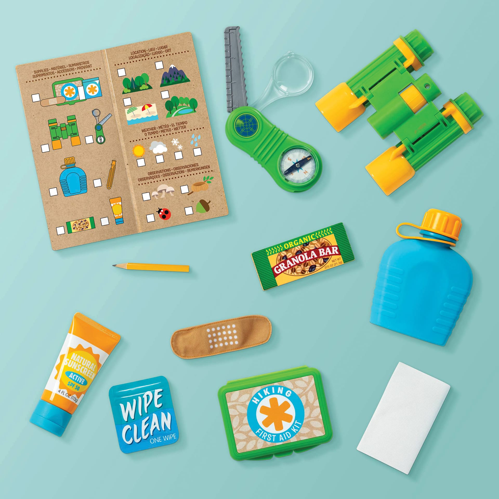 Melissa & Doug Let's Explore Hiking Play Set (Set contents)