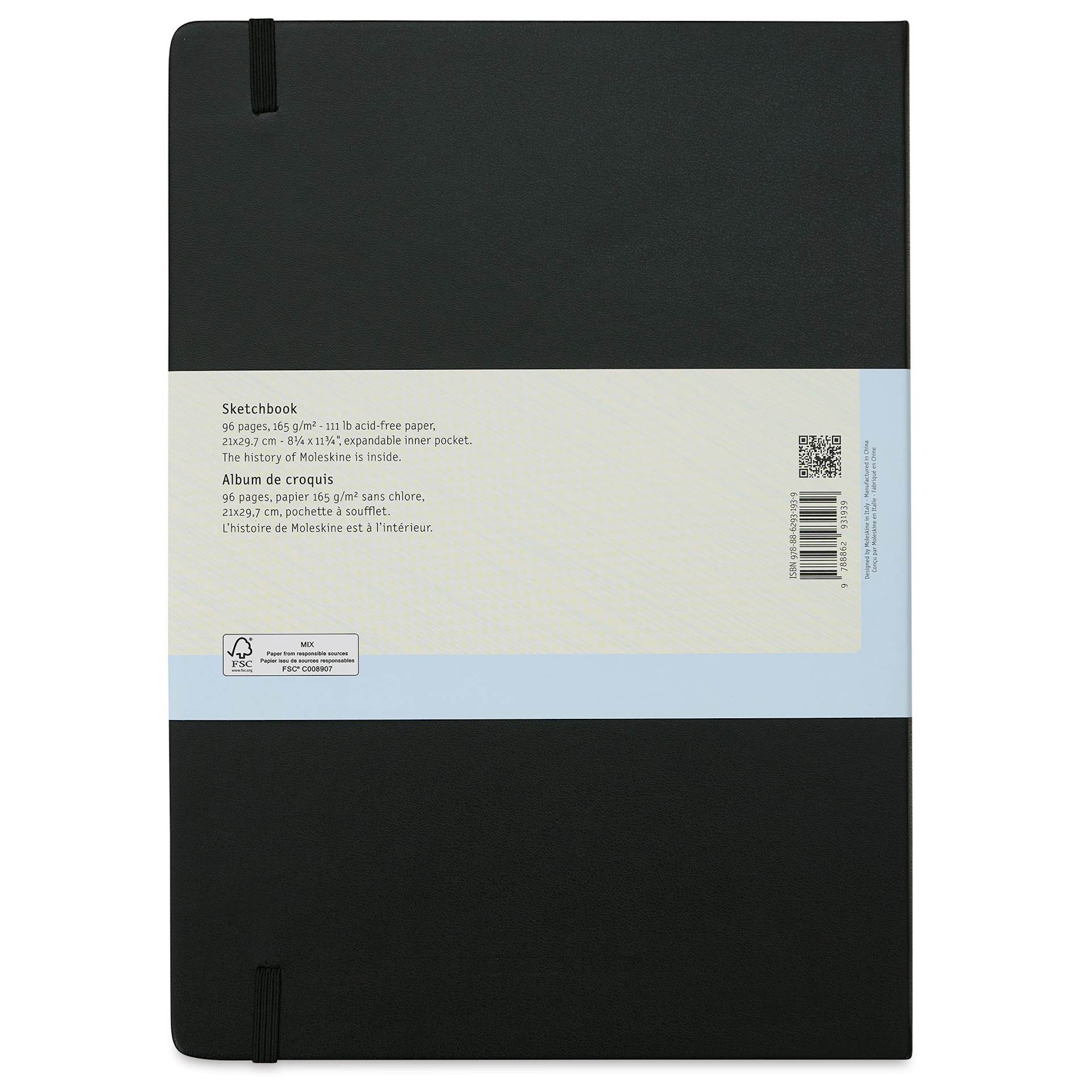 Moleskine Art Collection Sketchbook - Black, A4 (back)