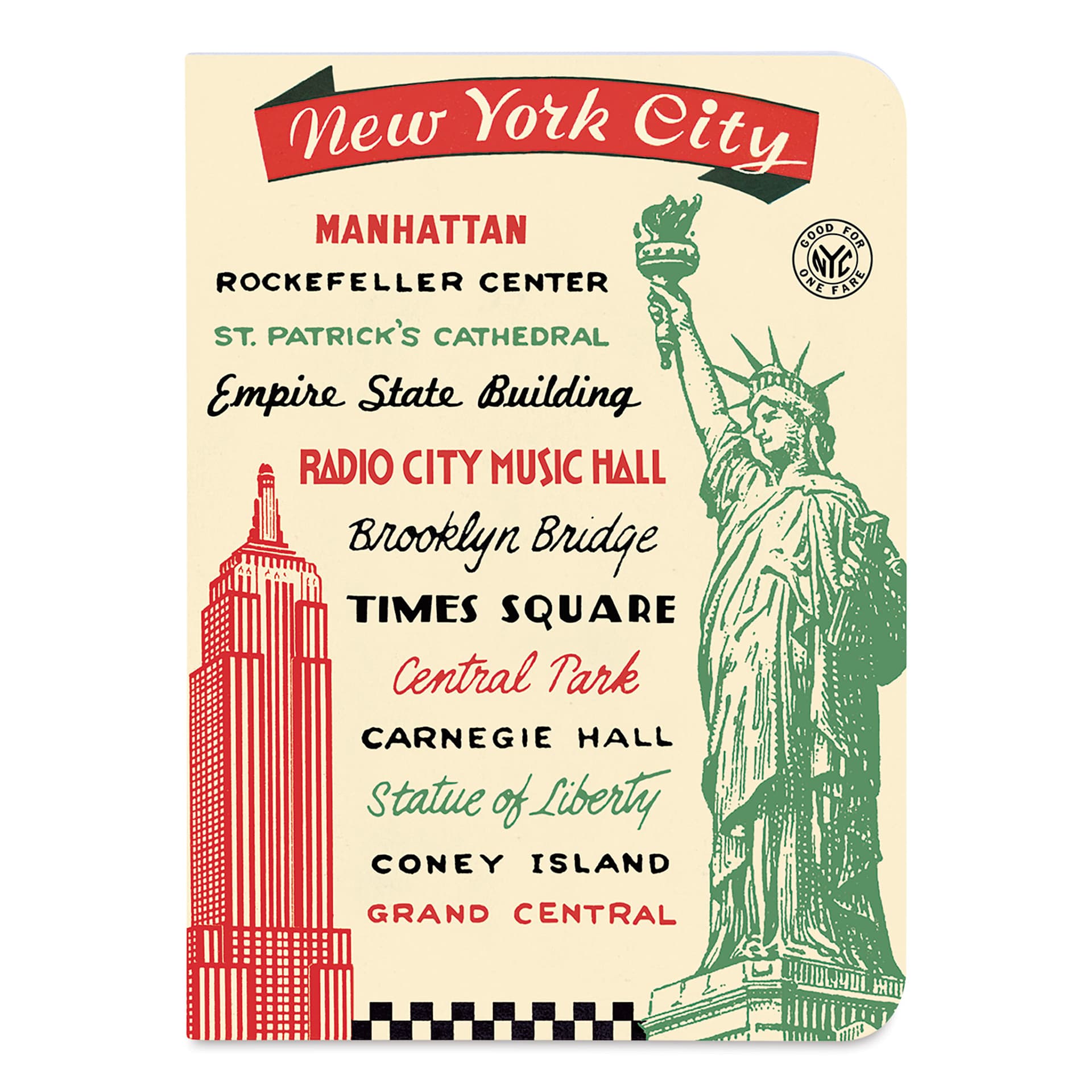 Cavallini Vintage New York Mini Notebook (Landmark cover)