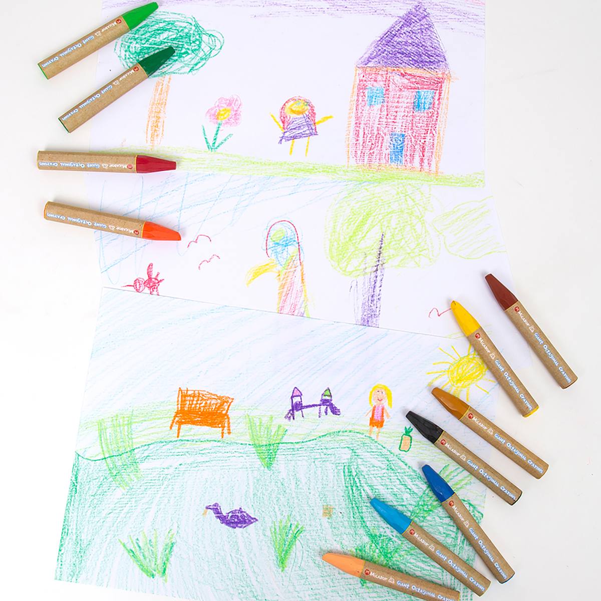 Giant Octagonal Crayons 12-Color Pack 12-Color Pack