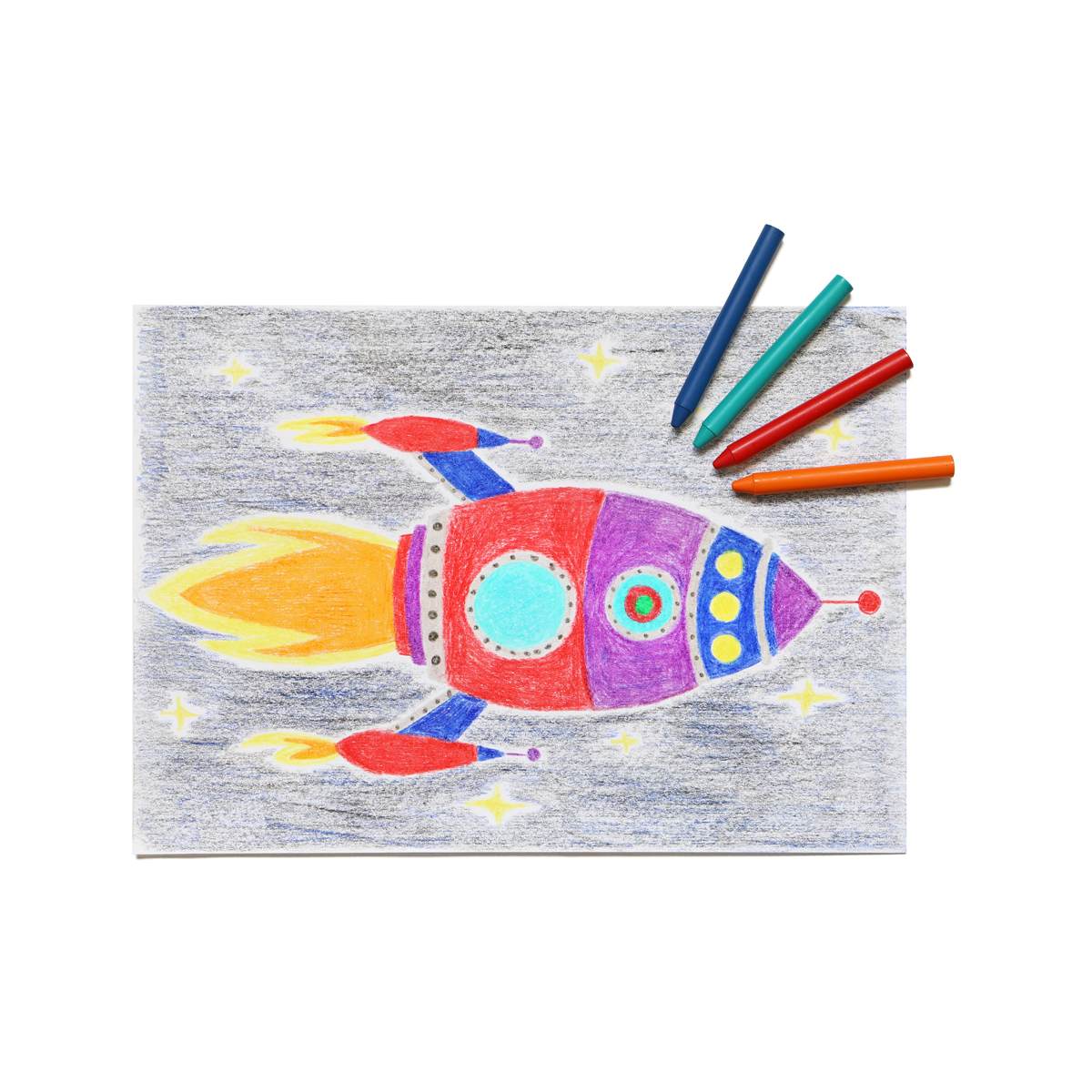 Wax Crayon Set 48-Crayon Bucket