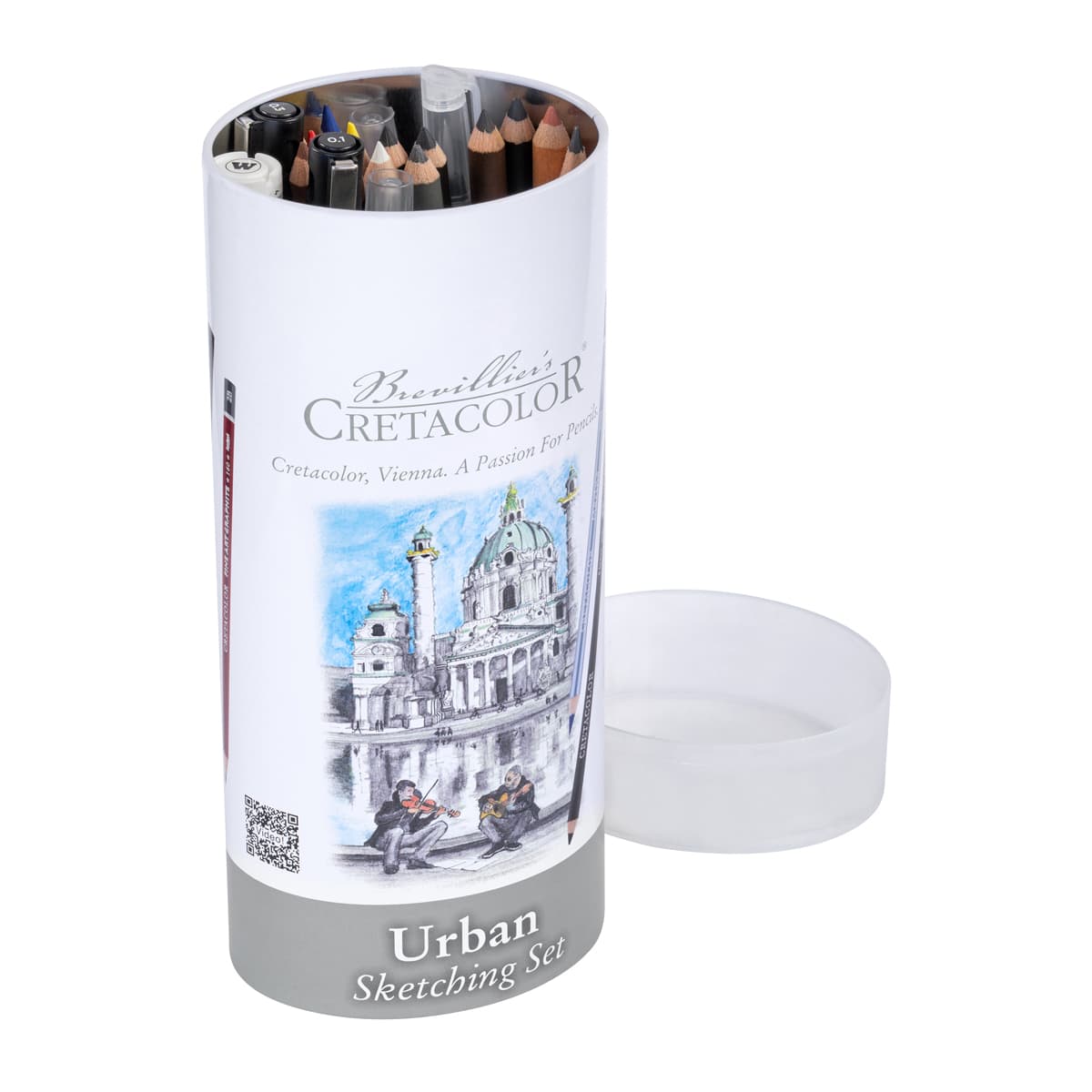 Cretacolor Urban Sketching Set, 24 Pieces, open packaging