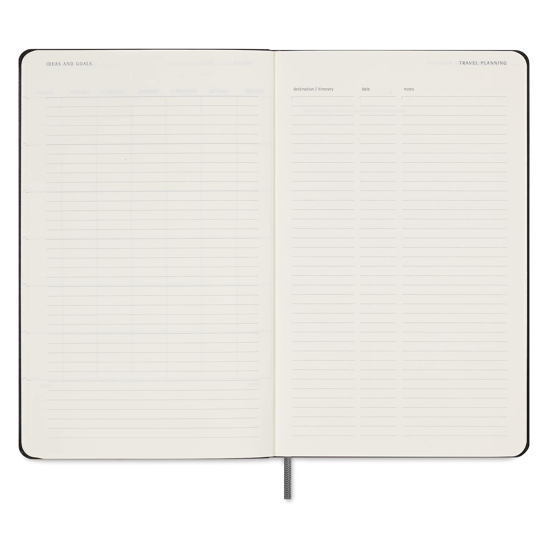 Moleskine Undated Weekly Planner - Black, 8-1/4" x 5", 208 Pages, ideas and goals