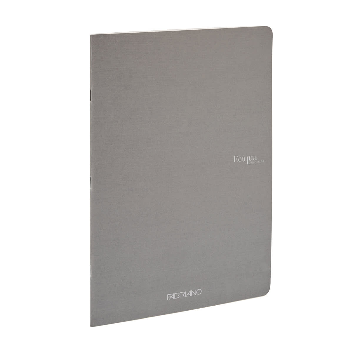 Fabriano Ecoqua Original Staple-Bound Notebook, 5.8 in x 8.3 in, A5, Graph, 40 Sheets, Grey