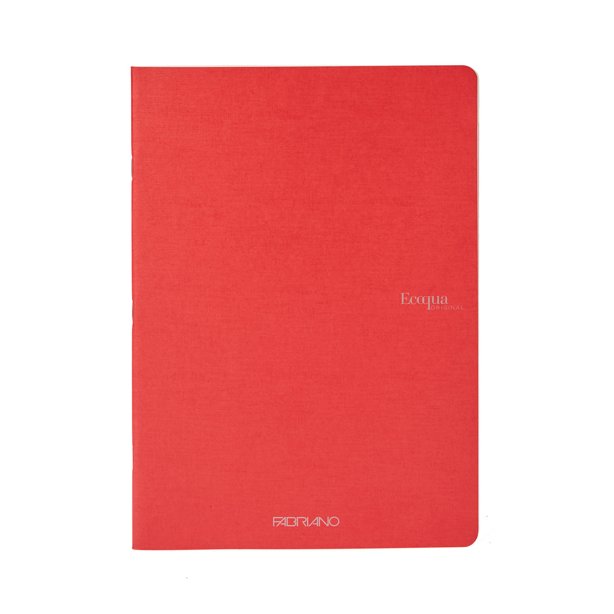 Fabriano Ecoqua Original Staple-Bound Notebook, 5.8 in x 8.3 in, A5, Graph, 40 Sheets, Red
