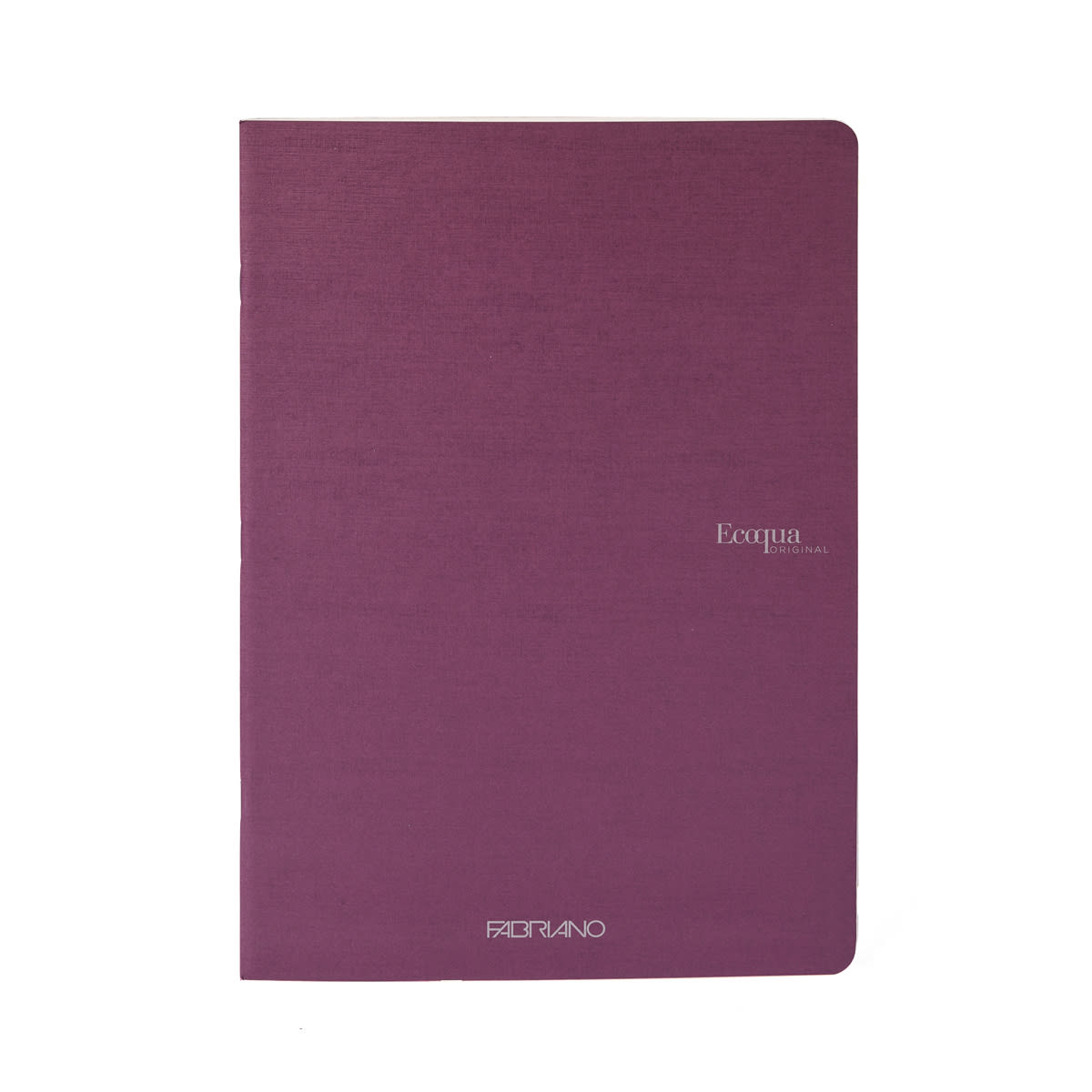 Fabriano Ecoqua Original Staple-Bound Notebook, 5.8 in x 8.3 in, A5, Graph, 40 Sheets, Wine