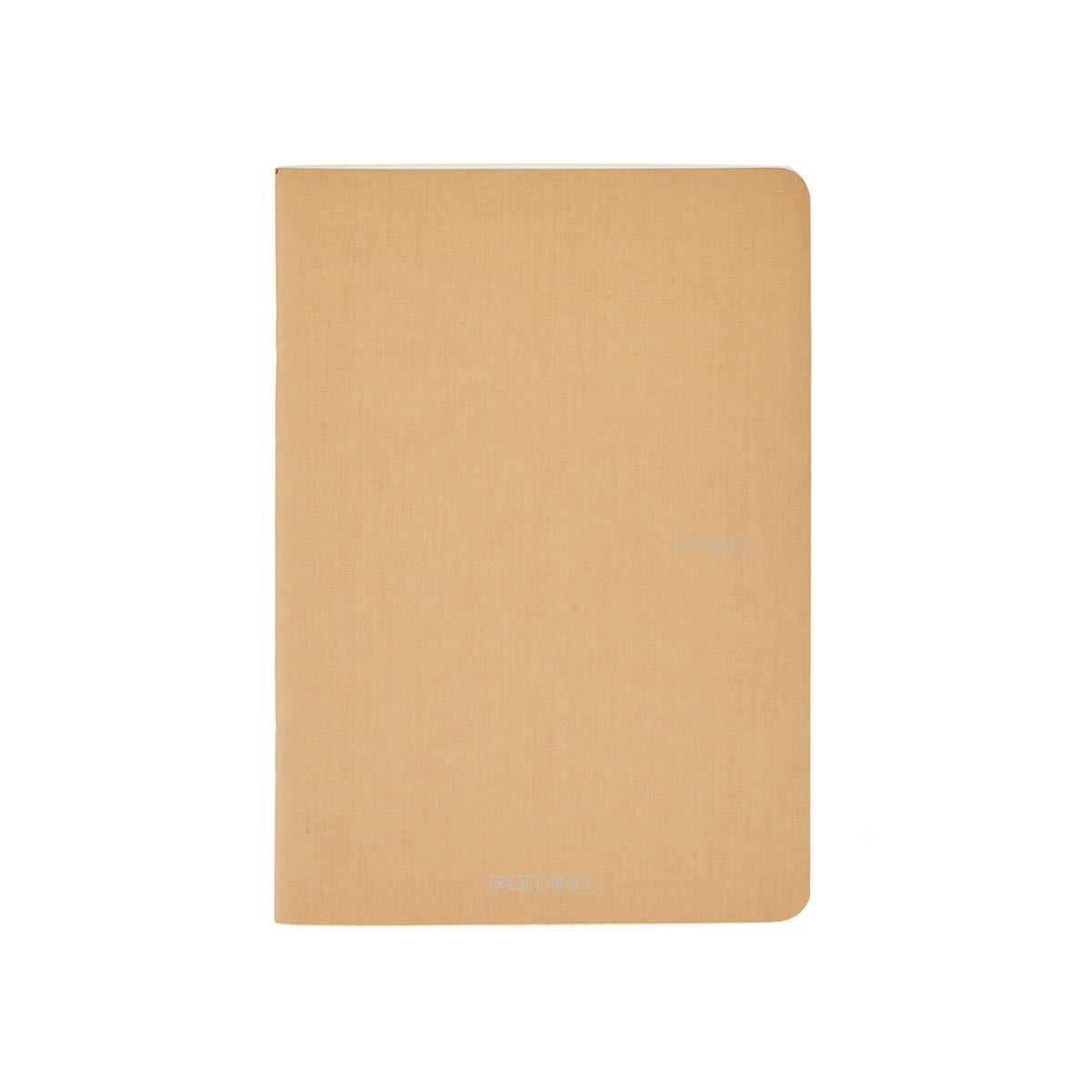 Fabriano EcoQua Original Staple-Bound Notebook, 8.3 in x 11.7 in, A4, Lined, 40 Sheets, Beige