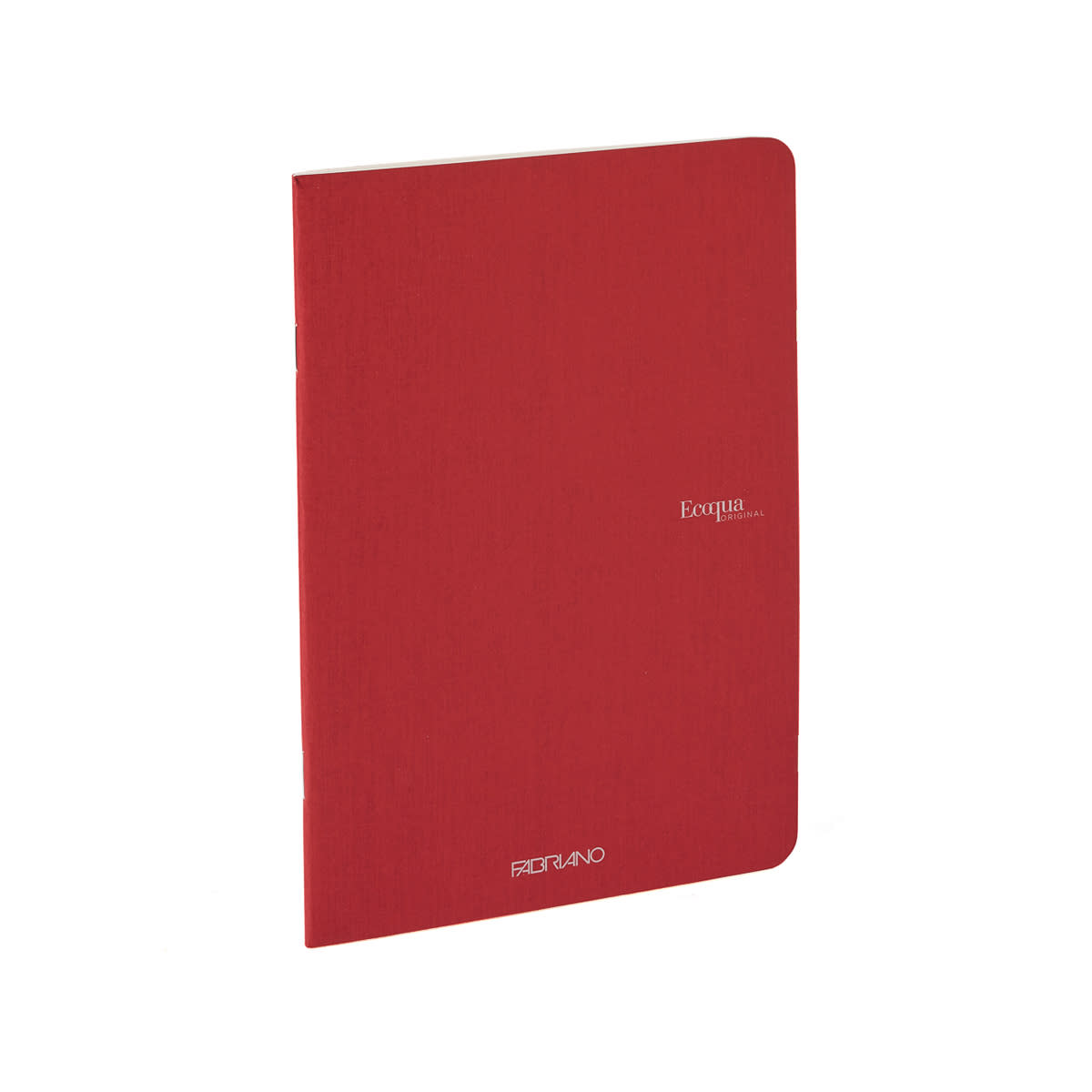 Fabriano EcoQua Original Staple-Bound Notebook, 8.3 in x 11.7 in, A4, Lined, 40 Sheets, Cherry