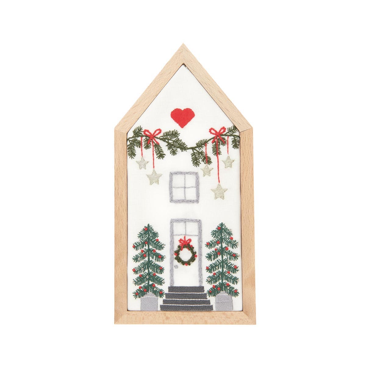 Embroidery Kits Holiday House Kit - 9 x 18 cm (3.5" x 7.1")
