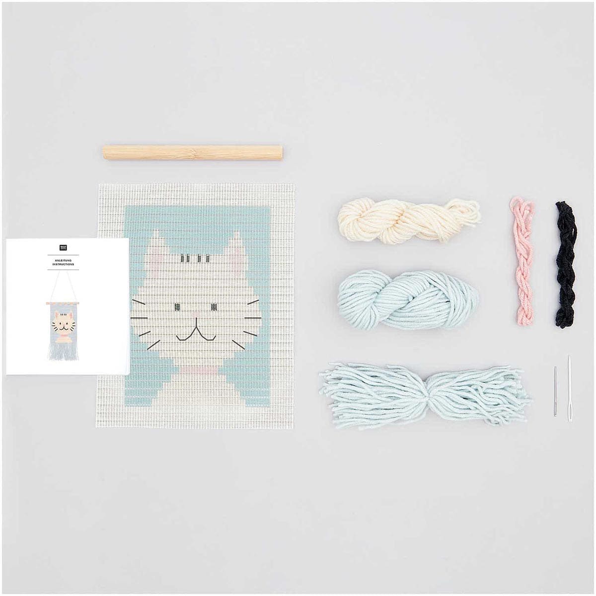 Longstitch Embroidery Kits Cat Kit - 18 x 30 cm (7.1" x 11.2")