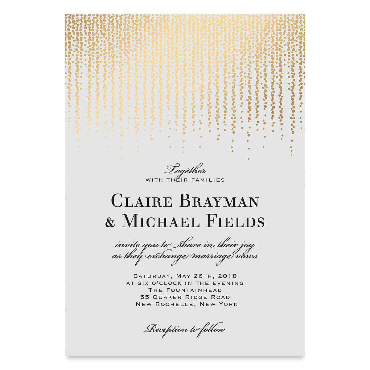Blick Cards and Envelopes - finished wedding invitation example