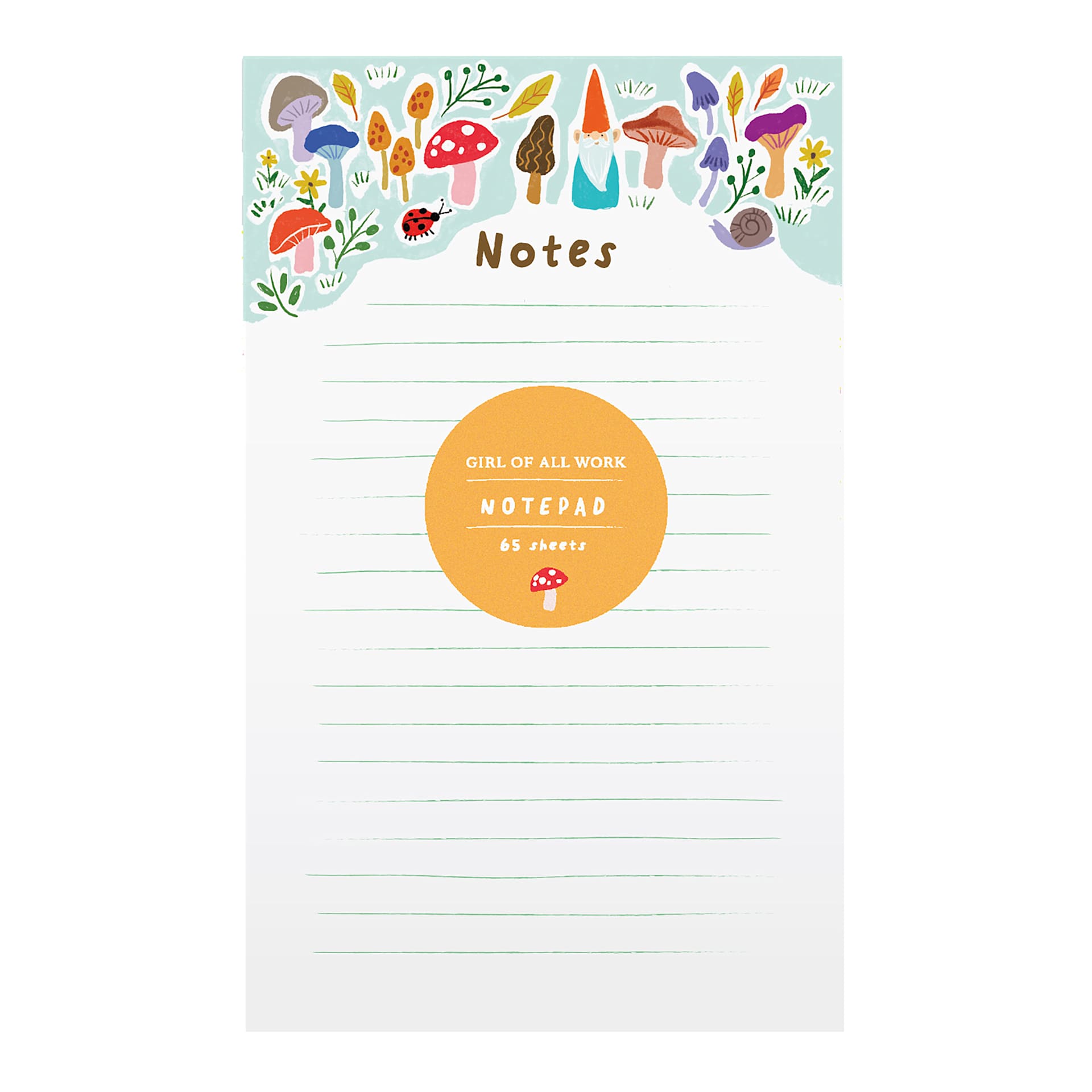 Girl of All Work Notepad - Mushrooms