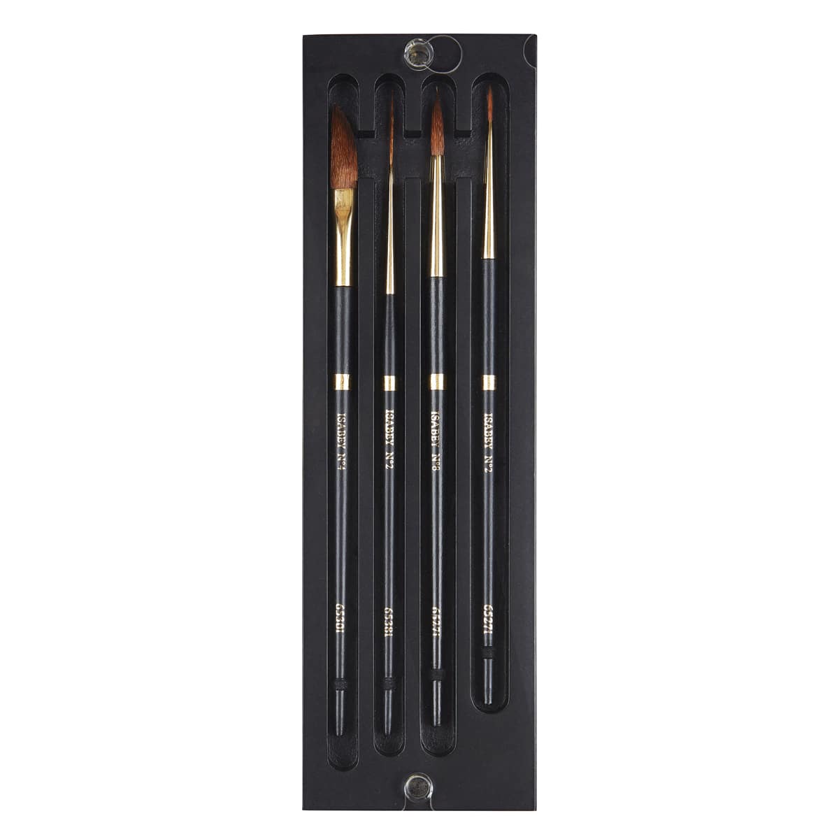 Isabey Isagold Watercolor Brush Set of 4, Round, Liner & Dagger Brushes