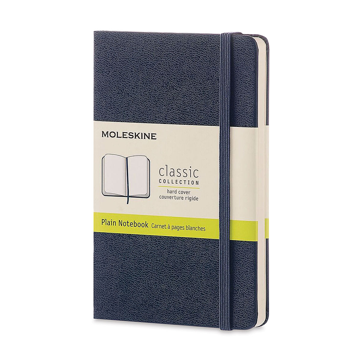 Moleskine Classic Hardcover Notebook - Pocket, 5-1/2'' x 3-1/2'', Blank, Sapphire Blue