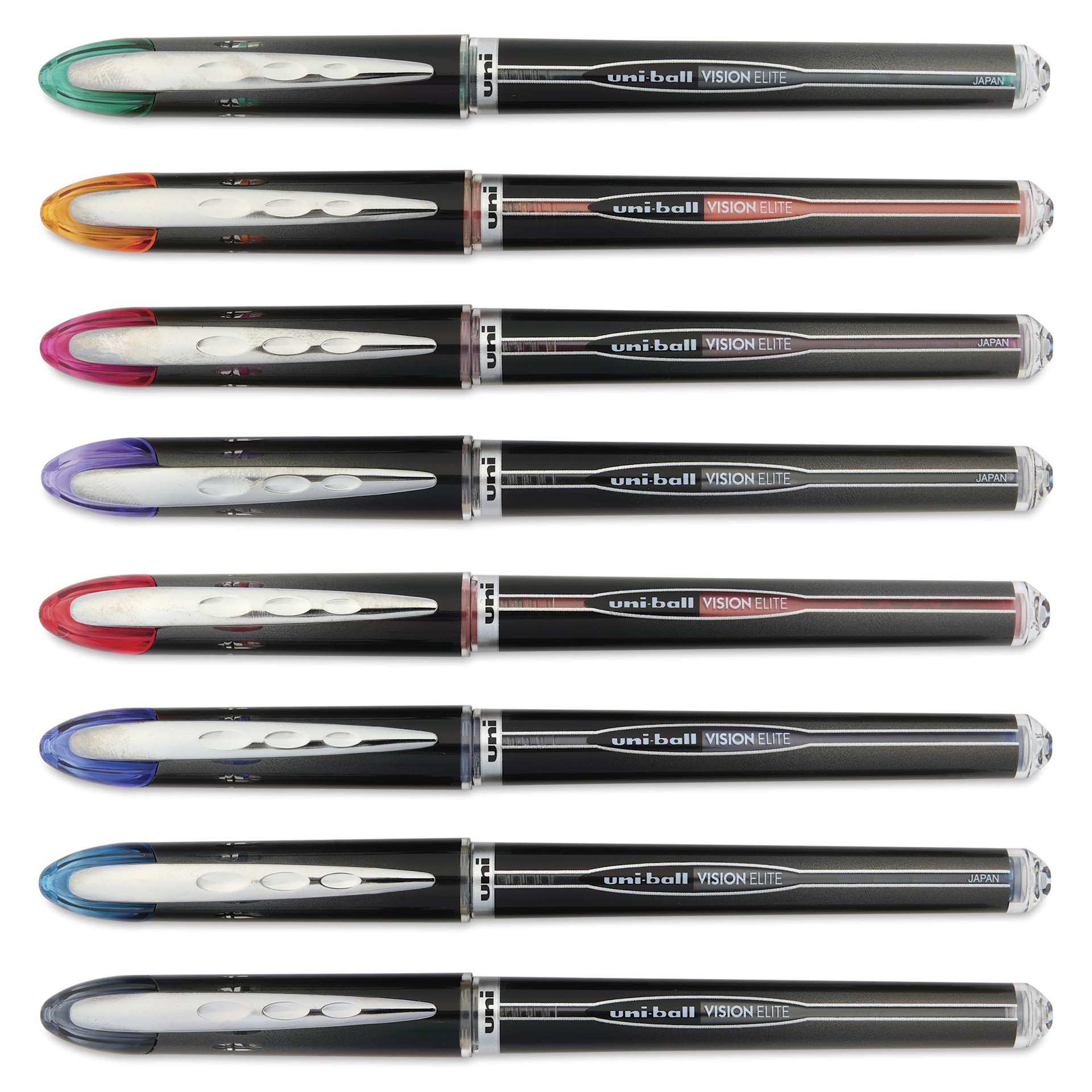 Uni-Ball Vision Elite Rollerball Pens - Micro Point, Set of 8, 0.5 mm, Assorted Colors - out of packaging