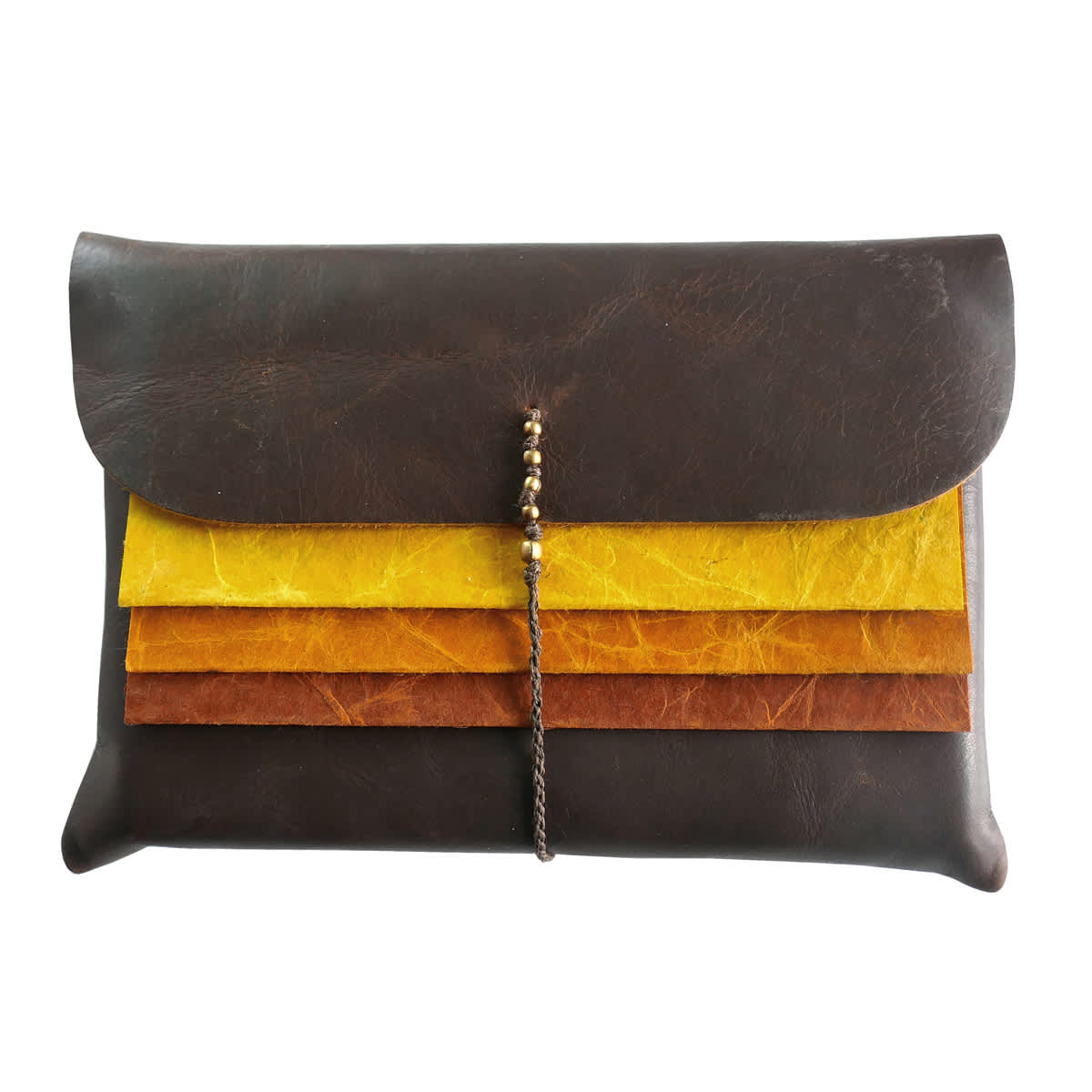 LAMALI Ninki Soft-Cover Handmade Journal, 4.3 in x 5.9 in, 64 Pgs./Bk., Earth Tones