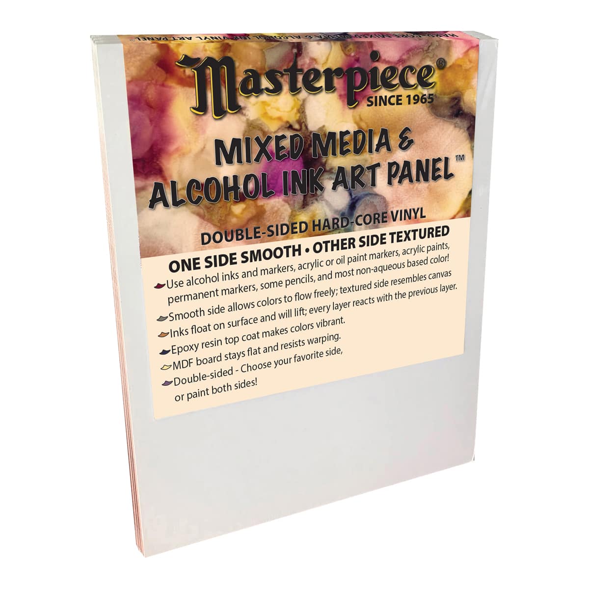 Masterpiece Dual Mixed Media & Alcohol Ink Art Panel, 5 in x 7 in, 3/Pkg.