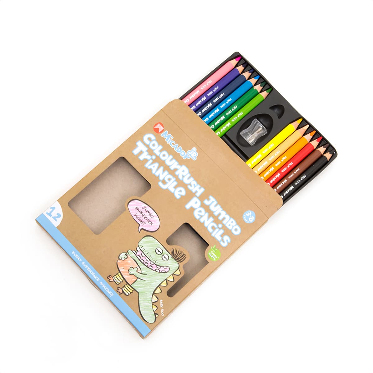 ColouRush Jumbo Triangle Pencils 12-Color Pack 12-Color Pack