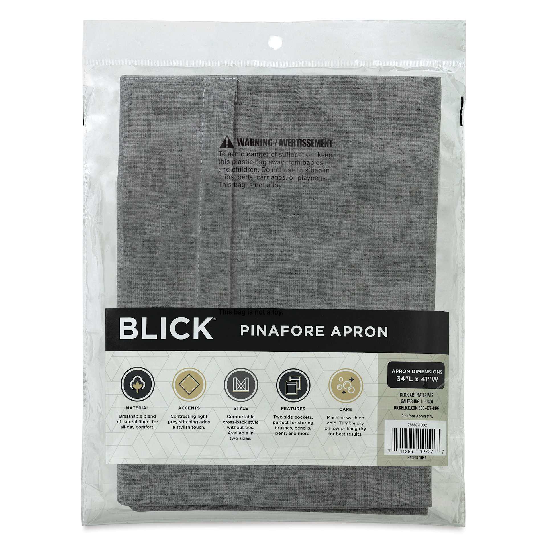 Blick Pinafore Apron - Medium/Large back of package