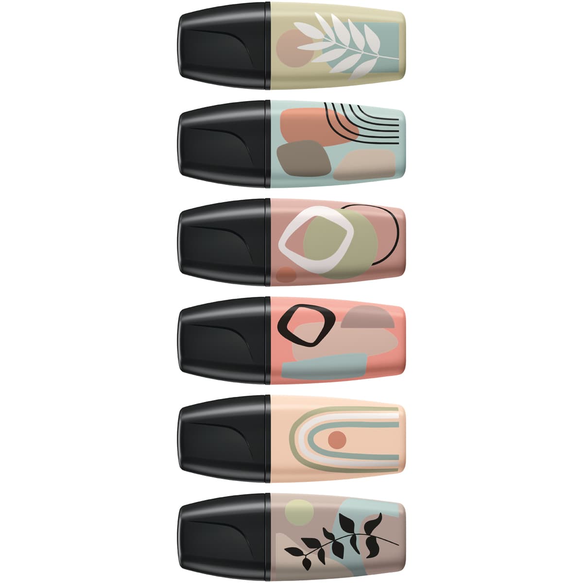 BOSS Mini Naturevibes Highlighter Set 6-Color Set (Mud Green, Earth Green, Umber, Sienna, Beige, Warm Grey)