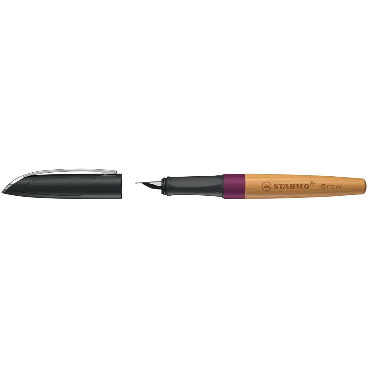 Grow Fountain & Ballpoint Pen Fountain Pen - Plum Red/Cherry