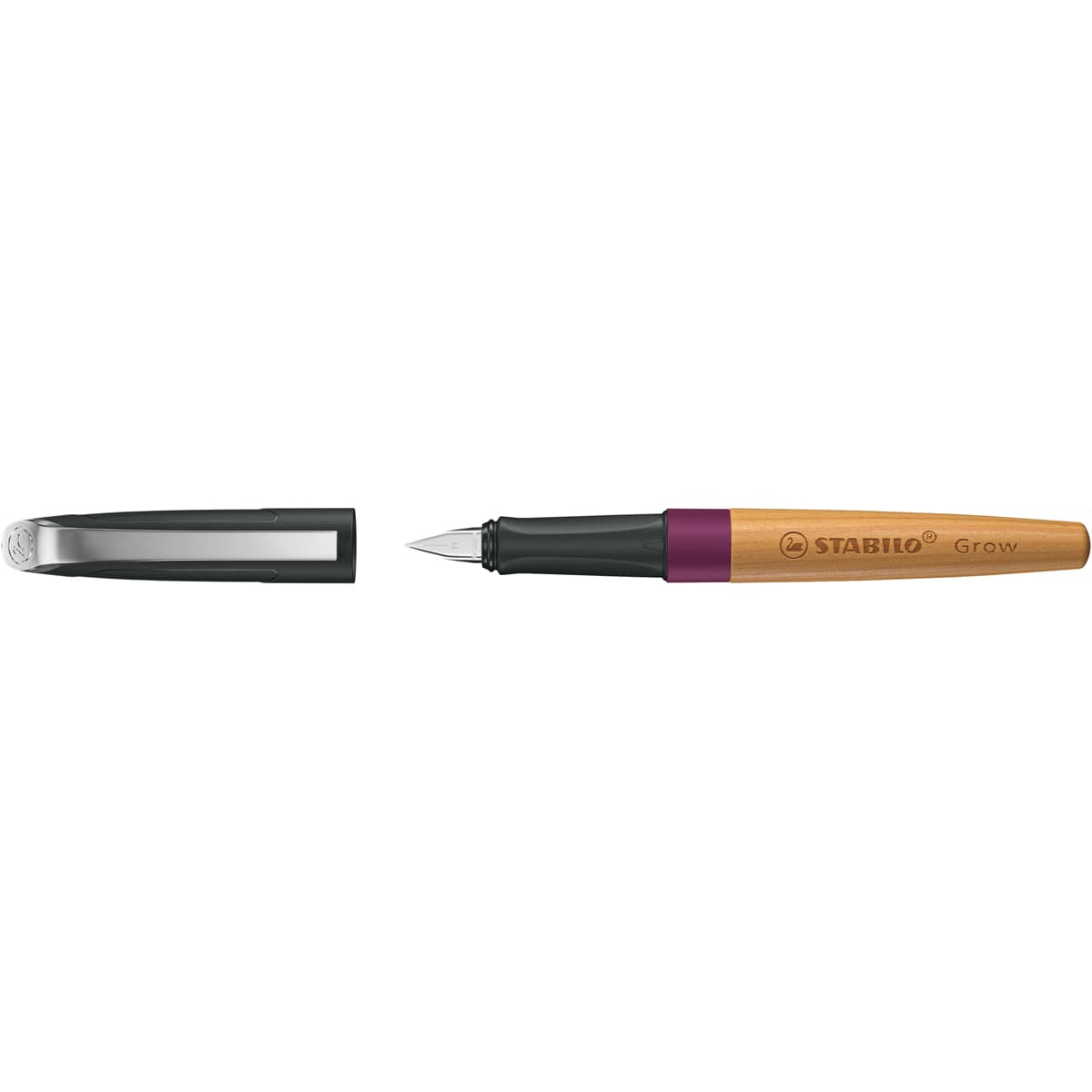 Grow Fountain & Ballpoint Pen Fountain Pen - Plum Red/Cherry