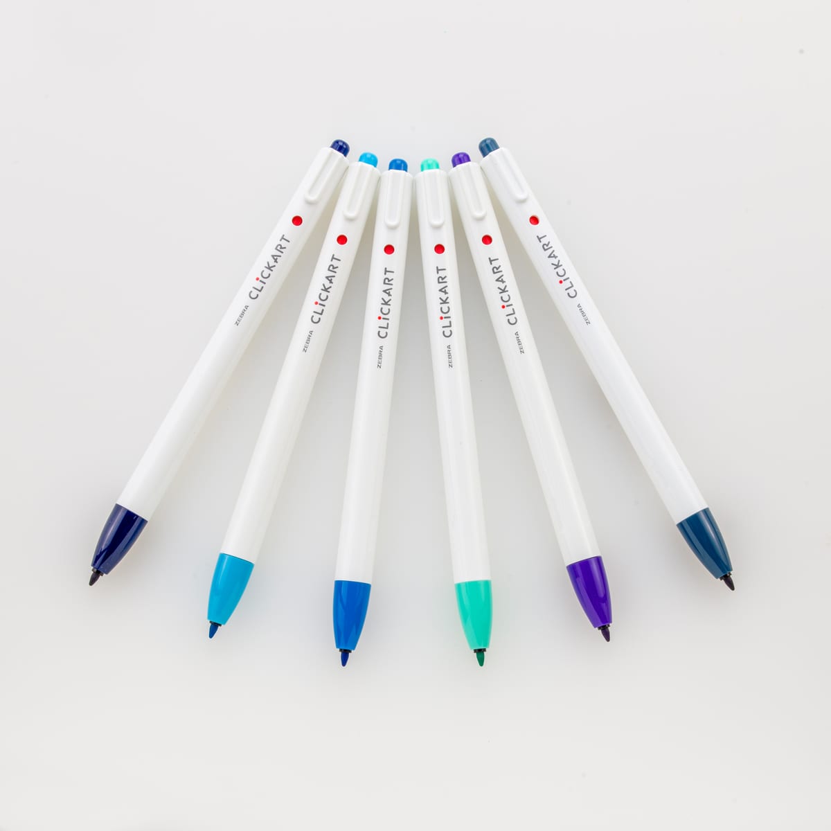 ClickArt Retractable Marker Pen 6-Pen Deep Sea Set